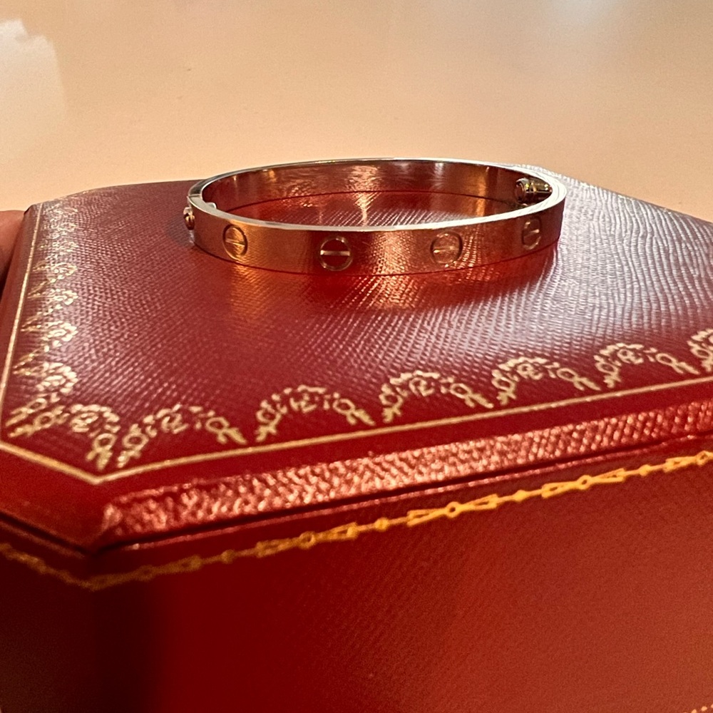 White gold Cartier Love Bracelet